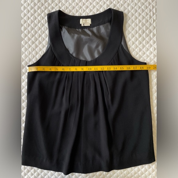 Kate Spade New York Medium Matinee Pleated Sleeveless Shell Blouse Black - Picture 5 of 6